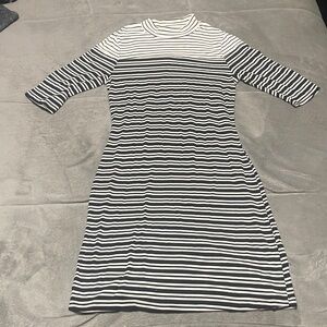 Striped Black and White Dress